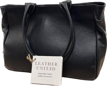 Leather United Tote Bag - BLACK (Genuine Leather)